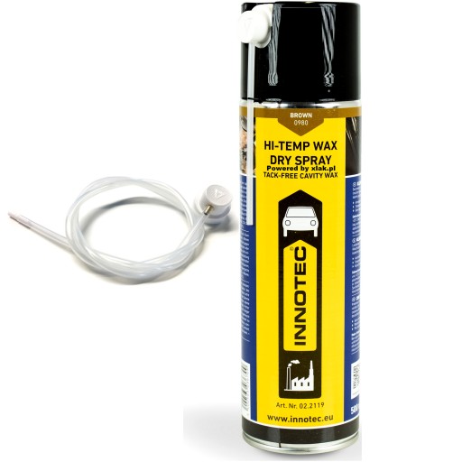 Suchy wosk brązowy INNOTEC Hi-Temp Wax Dry Spray + Dysza 120cm Konserwacja