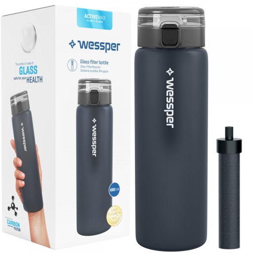 Butelka filtrująca Wessper ActiveMax Clarti 0,68l grafitowa + 1x Filtr