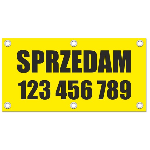 Baner 1x0,5m SPRZEDAM WYNAJMĘ DOM DZIAŁKĘ MIESZKA