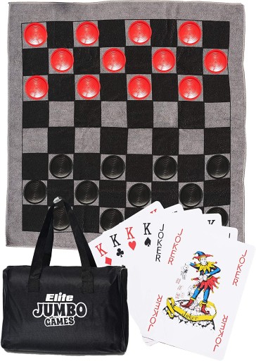 SZACHY JUMBO KARTY ZESTAW GIER DLA DZIECI 28X20CM
