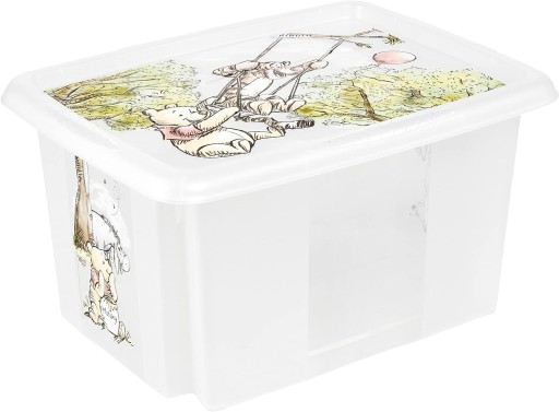 KEEEPER - Pojemnik na zabawki + pokrywa - pudełko - Kubuś Puchatek - 15 L