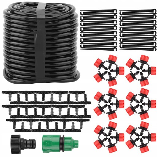 ZESTAW NAWADNIANIE KROPELKOWE SYSTEM 25m 30 DYSZ