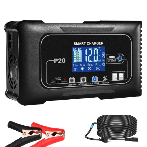 PROSTOWNIK AUTOMATYCZNY LCD 12V 20A- 24V 10A MOCNY