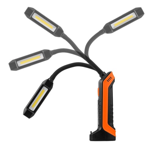 LAMPA WARSZTATOWA AKUMULATOROWA 400 LM Z GIĘTKIM RAMIENIEM + LATARKA NEO