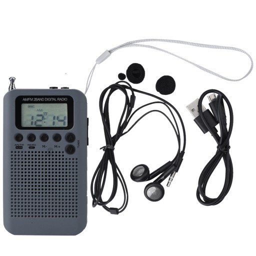 Mini Przenośne Dwupasmowe Radio Cyfrowe AM/FM