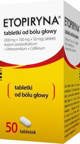 Etopiryna tabletki na ból głowy 50 tabletek