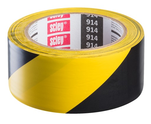 SCLEY TAŚMA OSTRZEGAWCZA 48x33 ŻÓŁTO-CZARNA
