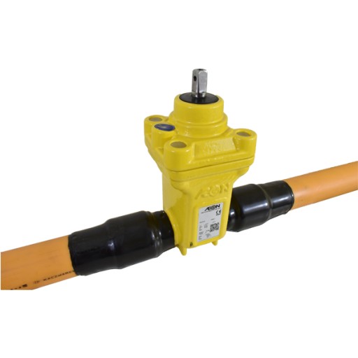 Zasuwa do gazu DN 80 z końcówkami PE 90 PN10 AEON
