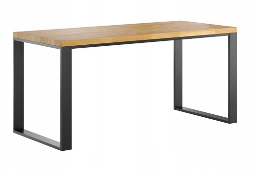 Biurko loftowe dębowy blat 140x80 cm solidne loft nowoczesne gabinetowe