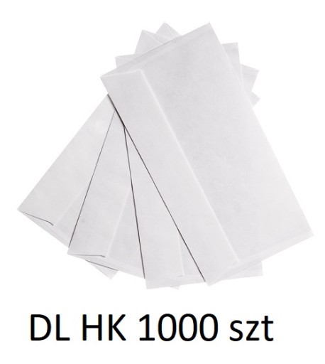 Koperty Papierowe Białe DL 1000szt Samoklejące HK