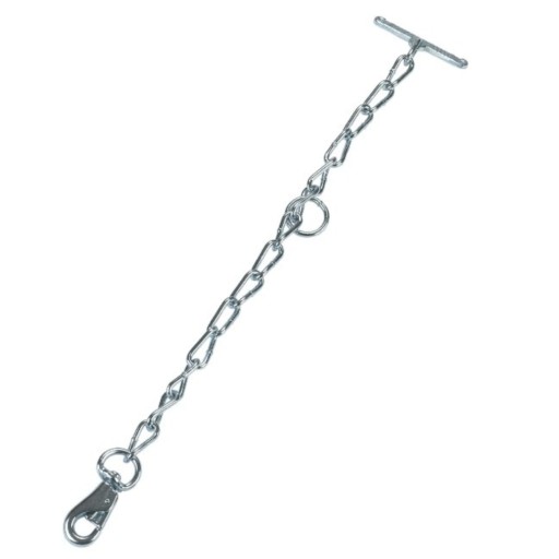 Łańcuch ocynk uwiąz + karabińczyk 66cm x 6mm Kerbl