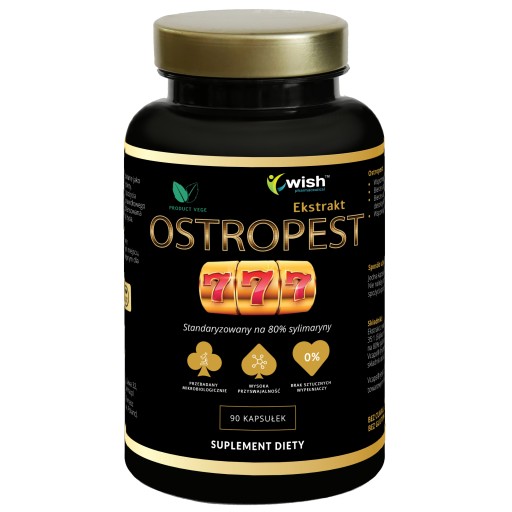 MOCNY OSTROPEST 777 mg 80% SYLIMARYNY detox wątroba serce trawienie 90 kap