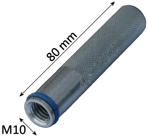 Tuleja gwintowana M10 do ściany - kotwa chemiczna