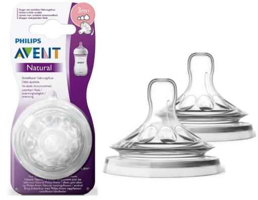 AVENT NATURAL SMOCZEK BUTELEK TRÓJPRZEPŁYWOWY 2szt