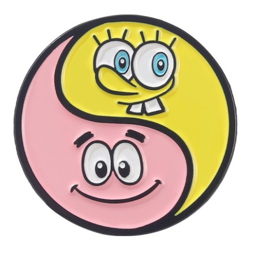 Przypinka Metal Okrągła Spongebob & Patryk Pin