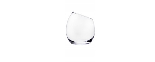 wazon szklany kula owal ścięty h20 d18 Bijou Collection