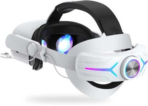 Pasek na głowę RGB Wbudowana bateria 8000 mAh Akcesoria VR dla Meta Quest 2
