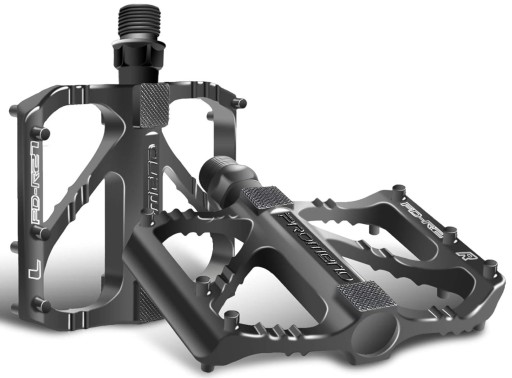 ALUMINIOWE PEDAŁY ROWEROWE DO ROWERU MTB TREKKING CZARNE LEKKIE PLATFORMOWE