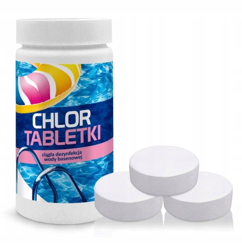 Chlor Duże Tabletki Chlorowe Stabilizowane do Basenu Jacuzzi 200g 1kg GAMIX