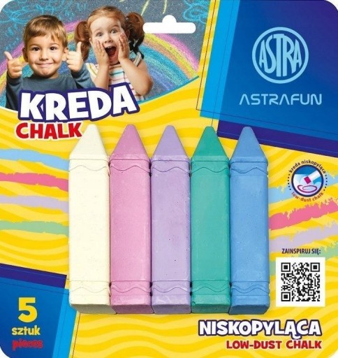 Kreda Kwadratowa Jumbo Astrafun 5 Kolorów