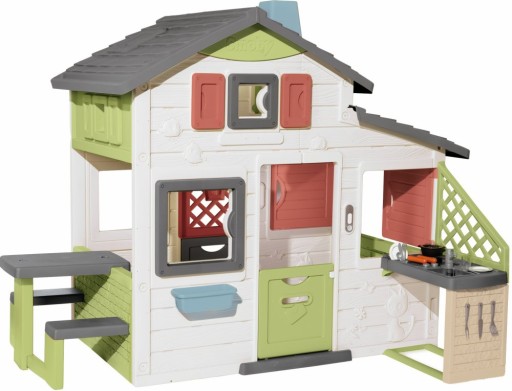 Smoby Life Domek ogrodowy dla dzieci NEO FRIENDS z kuchnią Dzwonek 17 Akc