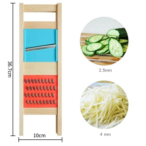 Wood Potato Grid Slicer Vegetable Grater Corrugated Net Chopper Cutter