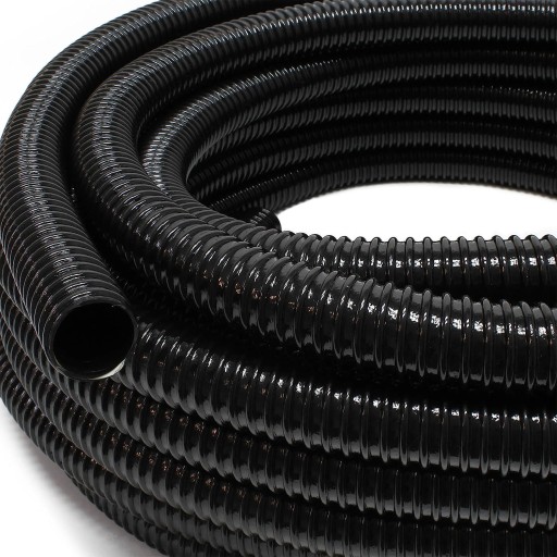 WĄŻ KARBOWANY CZARNY DO OCZKA POMPY 25MM 1CAL