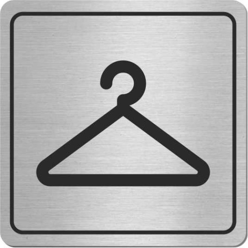 Tabliczka SZATNIA piktogram inox STAL NIERDZEWNA