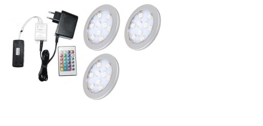 Oświetlenie mebli 3 x oprawa led rgb Orbit 12V