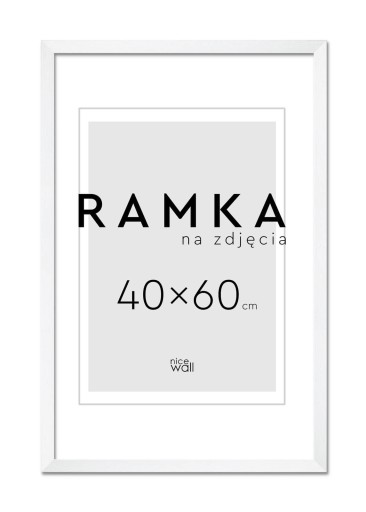 Ramka na zdjęcia 40x60 cm 60x40 cm Biała