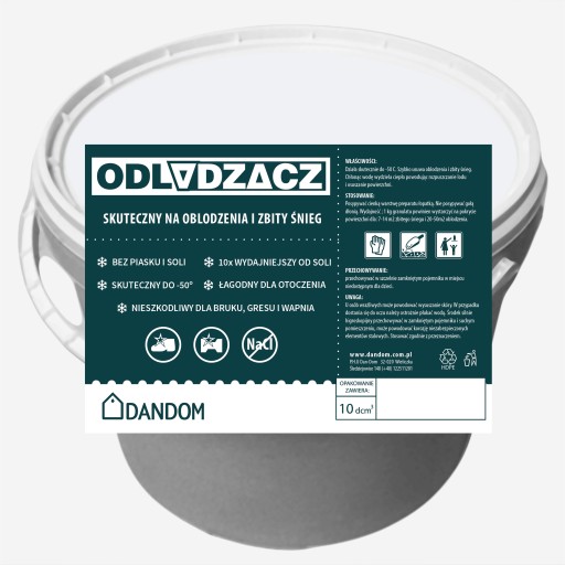 ODLADZACZ 10kg, bez soli do kostki brukowej itp