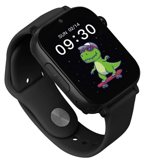 Czarny smartwatch dla dziecka Garett Nice Pro 4G GPS Monitoring głosu