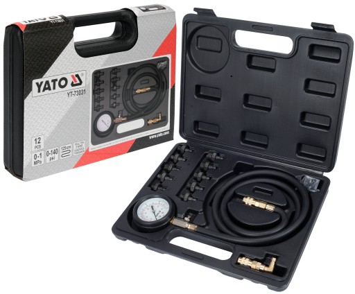 YATO MIERNIK CIŚNIENIA OLEJU 0-140 PSI 12el. PRÓBNIK TESTER
