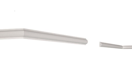 Listwa sufitowa ścienna gładka 23x11mm sztukateria dekoracja ścian 2m XPS