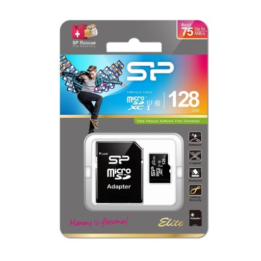 Karta pamięci microSDXC Silicon Power Elite 128GB Class 10, UHS-I, U1 + ada