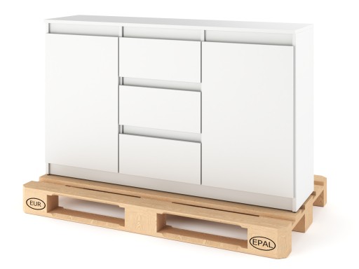 Komoda 120 cm 2D3SZ złożona wysyłana na palecie