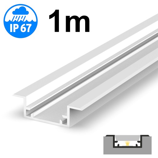 PROFIL LED WODOODPORNY IP67 P11-2 BIAŁY 1m