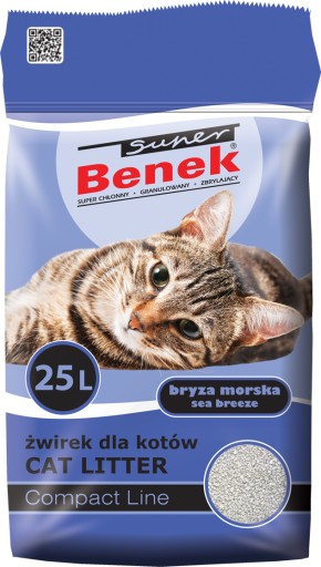Żwirek Super Benek Compact Morski 25L
