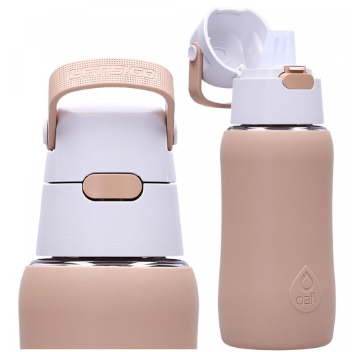 Bidon dla dziecka w etui 500ml / Butelka filtrująca Dafi cappuccino 0,5l
