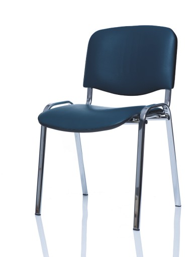 Krzesło do poczekalni ISO chrom tapicerowane V53