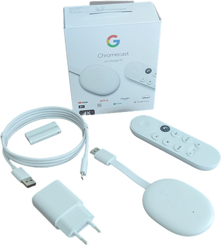 ODTWARZACZ MULTIMEDIALNY GOOGLE CHROMECAST 4.0 NETFLIX 4K SMART TV Pilot