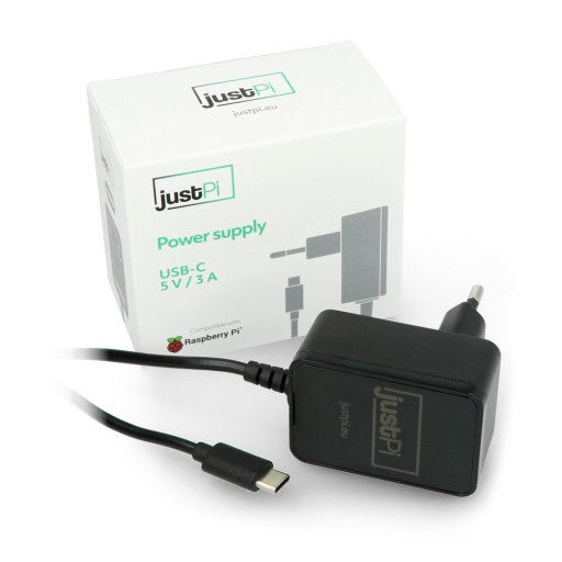 Zasilacz justPi USB C 5V/3A do Raspberry Pi 4B