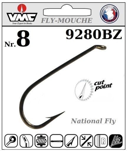 10 X HACZYK VMC NATINAL 9280 BZ No.8 FLY MOUCHE