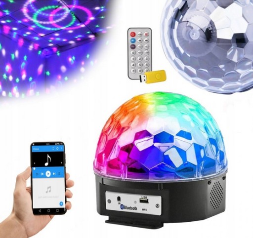 PROJEKTOR XXL KULA DISCO+PILOT +BLUETOOTH +GŁOŚNIK