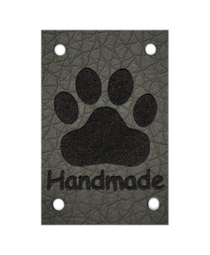 Metka naszywka HANDMADE ekoskóra 20x30 mm D22