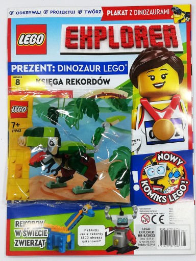 LEGO EXPLORER 8/2022 MAGAZYN + DINOZAUR