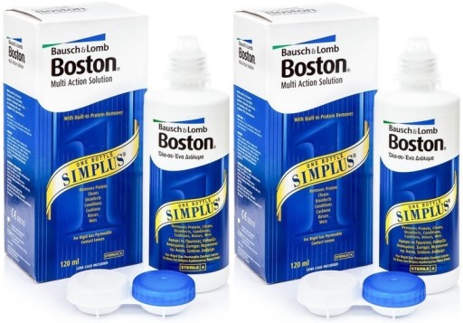 Płyn do soczewek twardych BOSTON SIMPLUS 2x 120 ml + 2 pojemniki