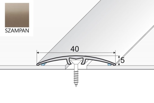 Listwa progowa 40mm A64 EFFECTOR Szampan 180cm