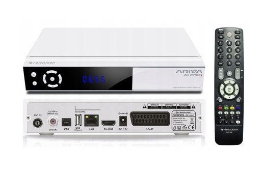 Ferguson Ariva 255 Combo dekoder TV SAT DVBT-2 HEVC DVB-S2 DVB-C