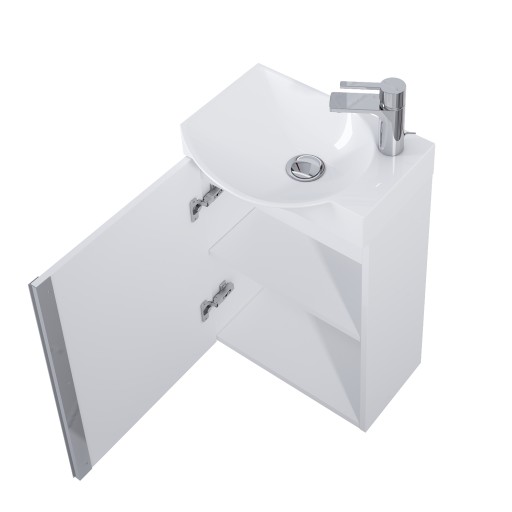 Elita Meble SET Zestaw Umywalka Szafka Mini White